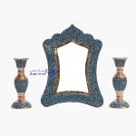 آینه و شمعدان فیروزه کوبی کدfas301