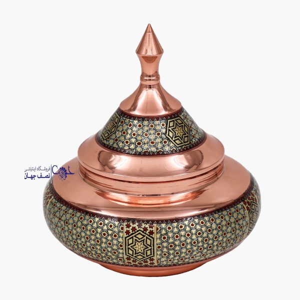 مس و خاتم قندان بشقاب پرنده بزرگ کدbb25